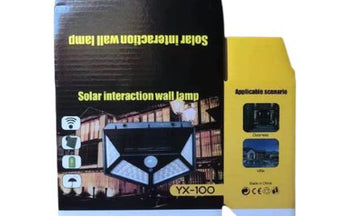 Lampa solara exterior cu 100 leduri