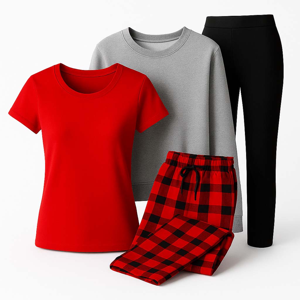Dama (tricouri, bluze, pantaloni, pijamale)