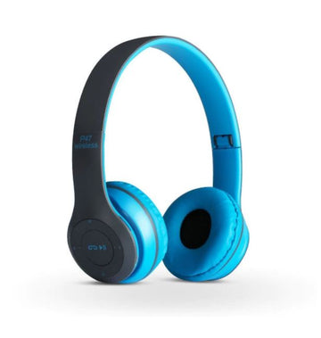 Casti audio bluetooth p47 albastru - Egross