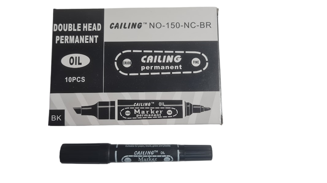 Marker negru cu 2 capete