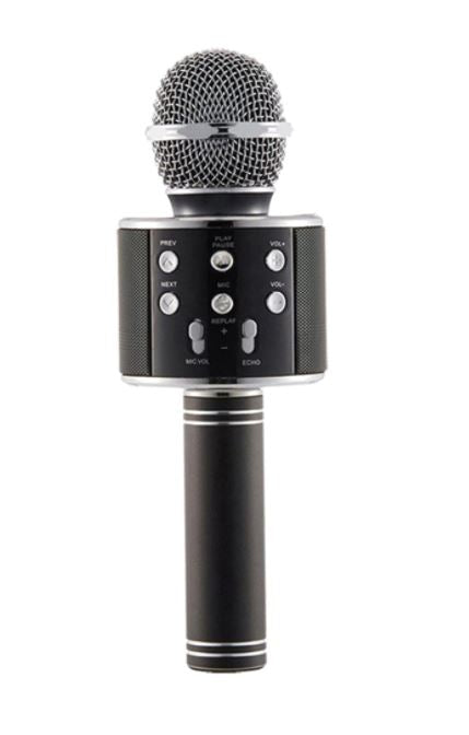 Microfon 858 Karaoke , conexiune bluetooth , difuzor incorporat , negru