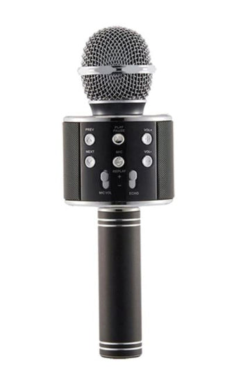 Microfon 858 karaoke , conexiune bluetooth , difuzor incorporat , negru - Egross