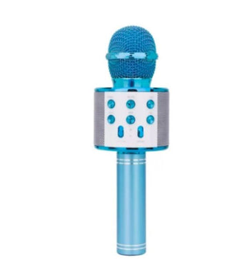 Microfon 858 karaoke , conexiune bluetooth , difuzor incorporat , albastru - Egross