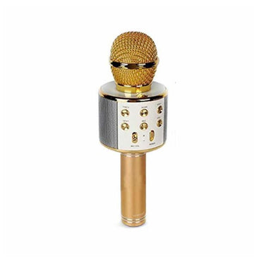 Microfon 858 karaoke , conexiune bluetooth , difuzor incorporat , auriu - Egross