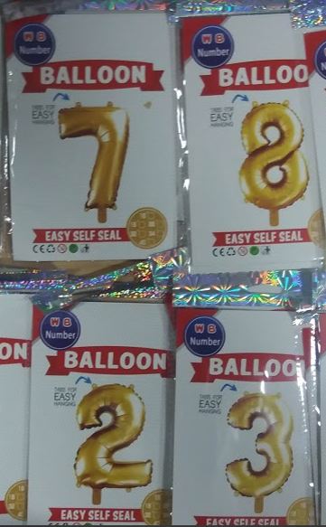 Balon folie cifra auriu 45cm