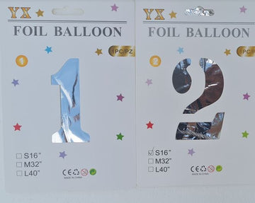 Balon folie cifra argintiu 45 cm - Egross