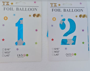 Balon folie cifra albastru 45 cm - Egross