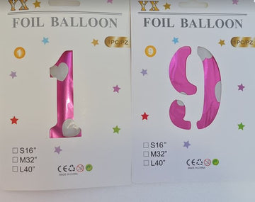 Balon folie cifra roz 45cm - Egross