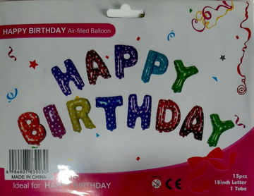 Balon folie happy birthday multicolor - Egross