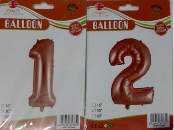 Balon folie cifra roz 80cm - Egross