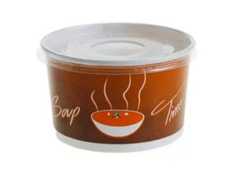 Bol carton cu capac pentru supa 480ml - Egross