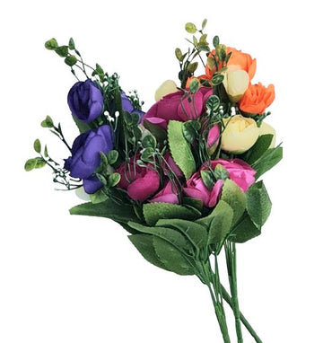 Flori artificiale bujori buchet 5 fire - Egross