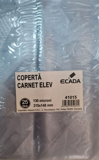 Coperta carnet elev transparenta - Egross