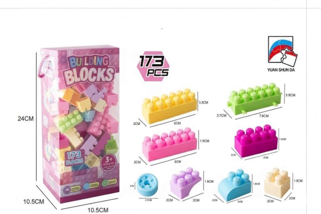 Cuburi lego mari 173 piese