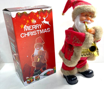 Figurina mos craciun muzical 30cm - Egross
