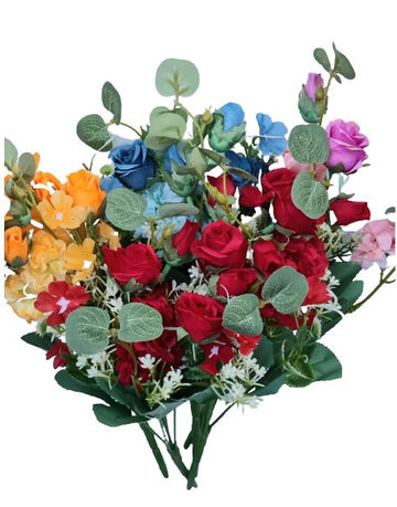 Flori artificiale trandafiri buchet 5 fire - Egross