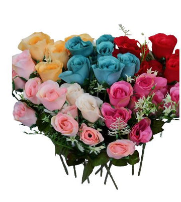 Flori artificiale trandafiri buchet 5 fire - Egross