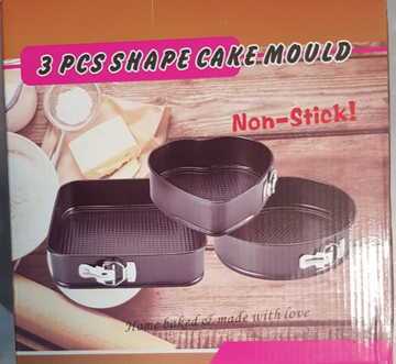 Tava tort 3/set  teflonata cu forme diferite - Egross
