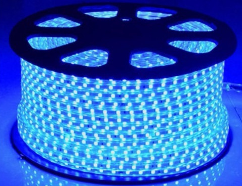 Furtun luminos albastru 80m