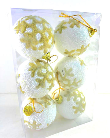 Globulete albe 6/set 5cm - Egross