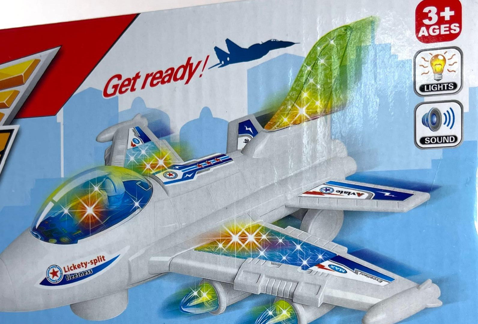 Avion jucarie cu baterii