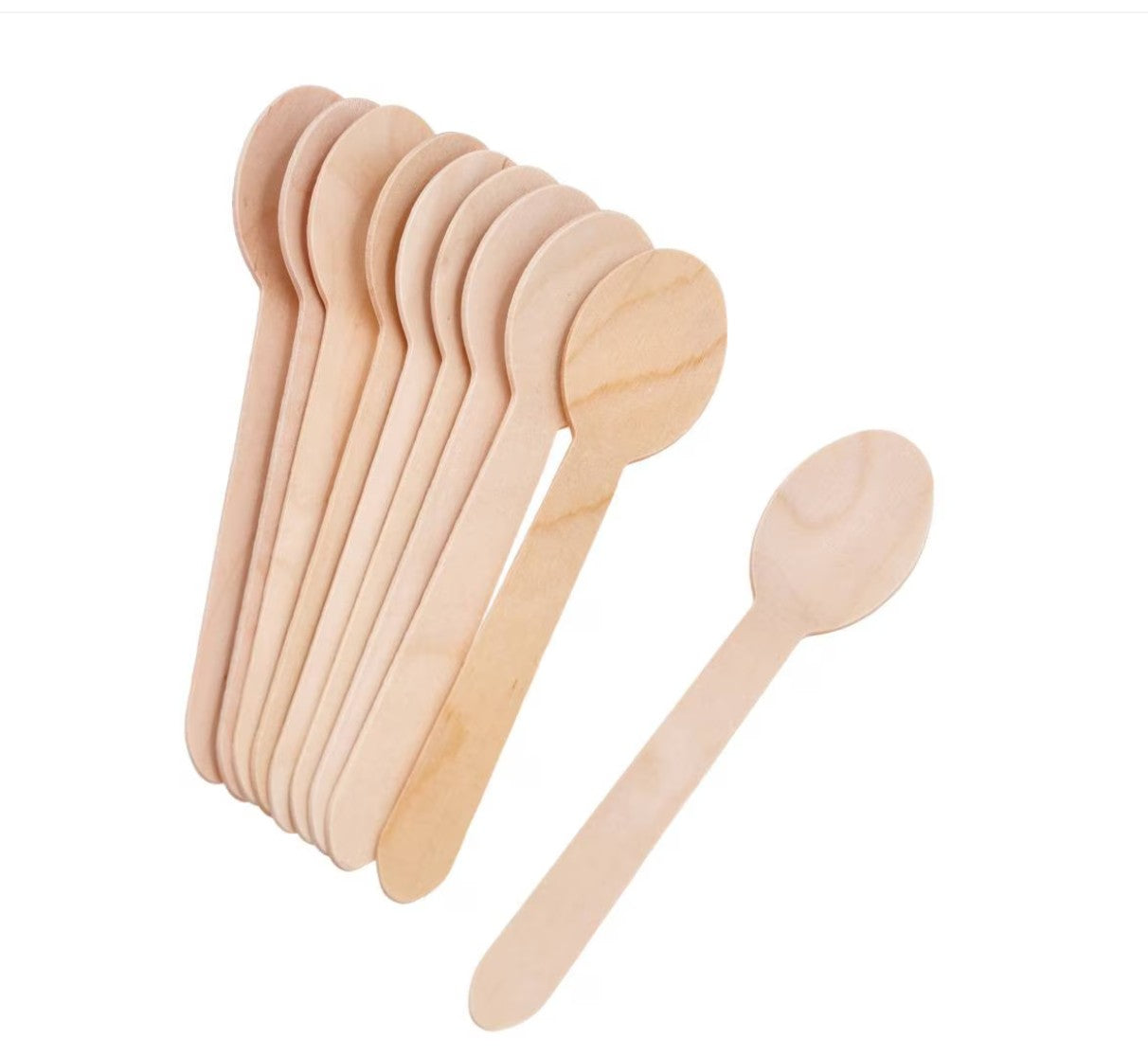 Linguri din lemn de unica folosinta 50/set