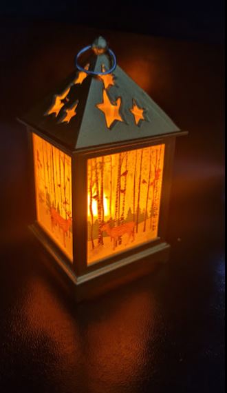 Ornament felinar  cu lumanare  12 cm - Egross