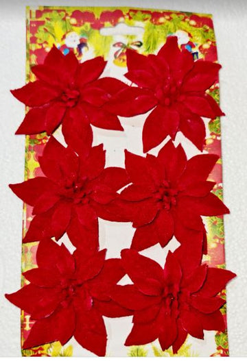 Ornament floare craciunita 6/set - Egross