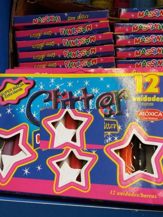 Plastilina cu sclipici 12/set