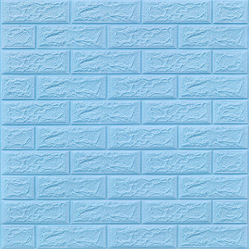 Tapet 3D, autoadeziv 70 cm x 77 cm x 0,3 cm, model caramida, Albastru