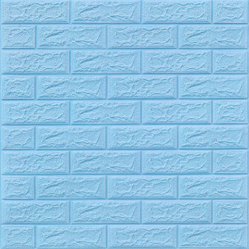Tapet 3d, autoadeziv 70 cm x 77 cm x 0,3 cm, model caramida, albastru - Egross