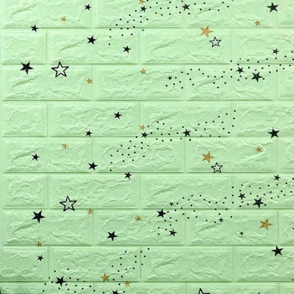 Tapet 3D, autoadeziv 70 cm x 77 cm x 0,3 cm, Design Stelute, Verde