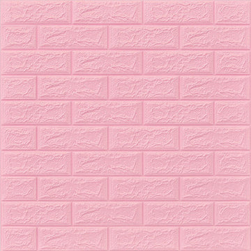 Tapet 3d, autoadeziv 70 cm x 77 cm x 0,3 cm, model caramida, roz - Egross