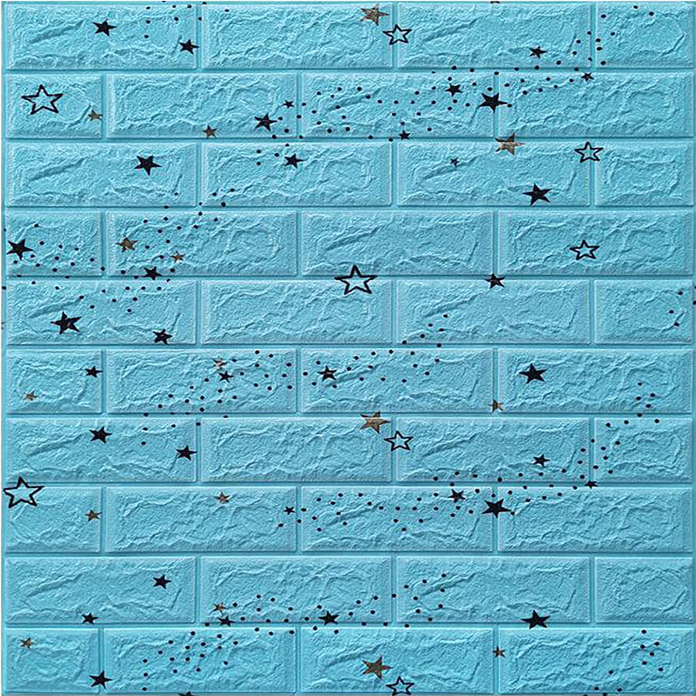 Tapet 3D, autoadeziv 70 cm x 77 cm x 0,3 cm, Design Stelute, Albastru