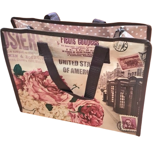 Sacosa flori cu fermoar