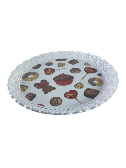Tava rotunda dantelata